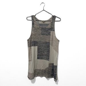 Wilfred Free | Aritzia Grey/Pink Colour-Block Scoop-Neck Tank Top Size Small